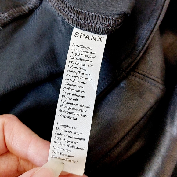 SPANX Faux Leather Leggings Black Size Large Style #2437 - Picture 6 of 9